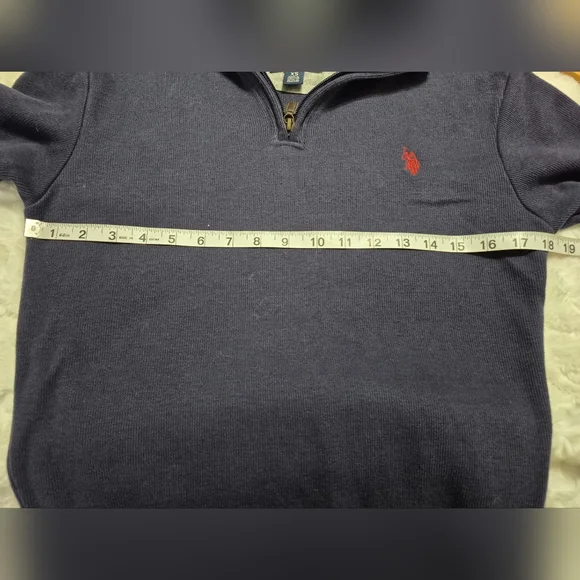 U.S. Polo Assn. Navy Quarter-Zip Sweater - Picture 5 of 8